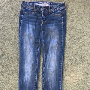 american eagle medium wash jegging